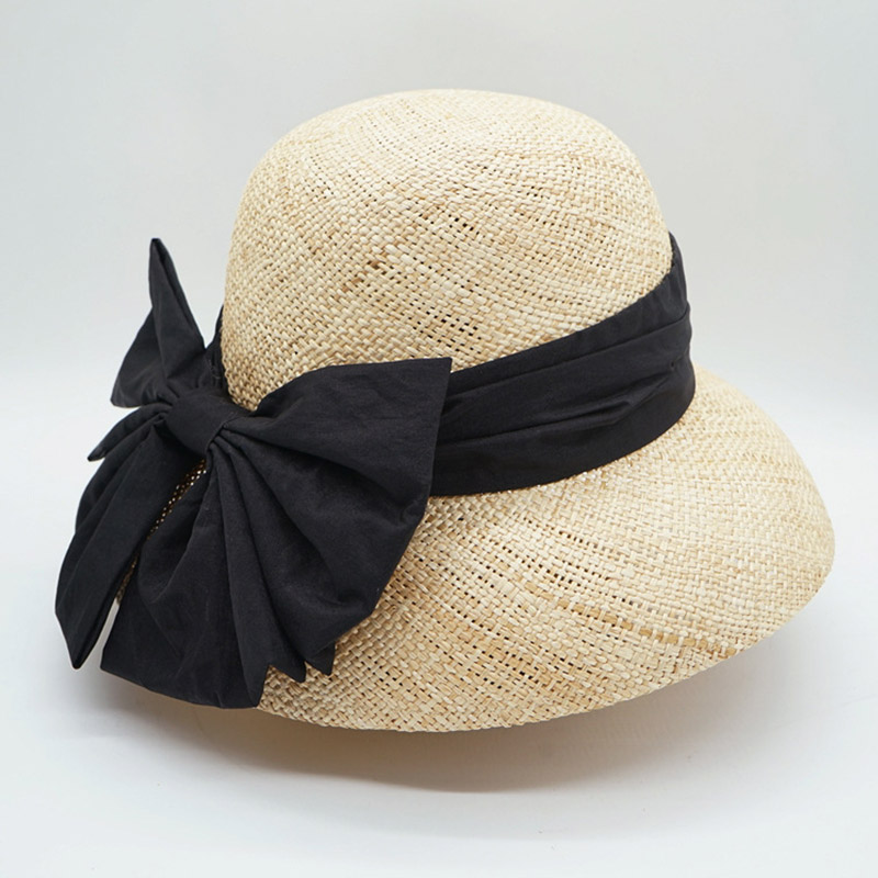 Bucket Hat Straw - Topi Matahari Bucket Style Downton Abbey