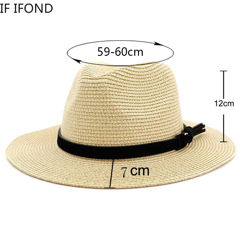 Bucket Hat Straw - Topi Matahari Jerami Pria Desain Ukuran