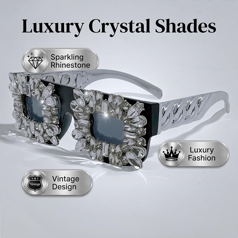 Kacamata Kotak Berhias Rhinest - Sunglass Retainer Cord ulasan dan harga