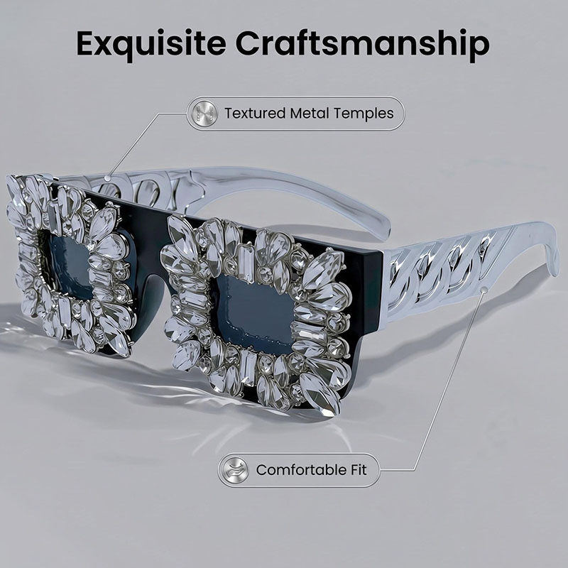 Kacamata Kotak Berhias Rhinest - Sunglass Retainer Cord ulasan dan harga