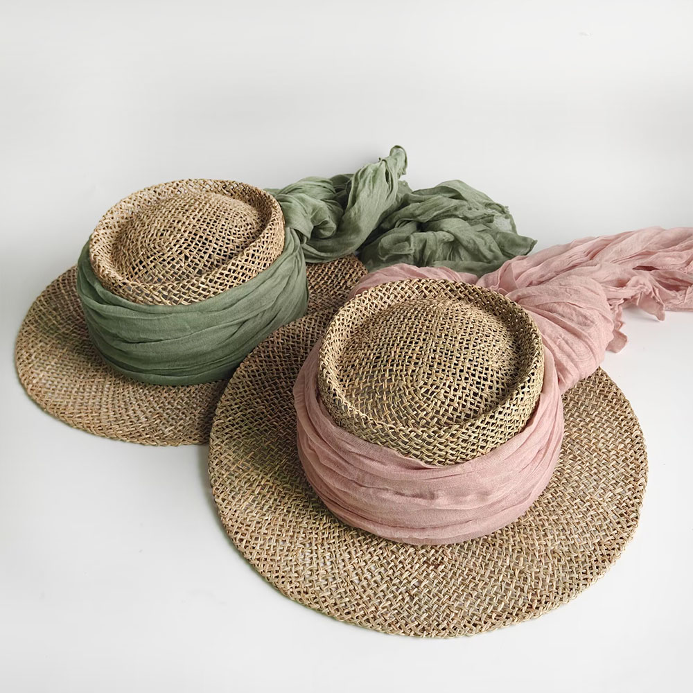 Topi Jerami Wanita Musim Panas - Bucket Hat Straw ulasan dan harga
