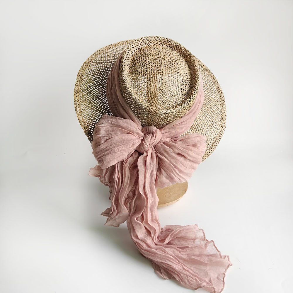 Topi Jerami Wanita Musim Panas - Bucket Hat Straw ulasan dan harga